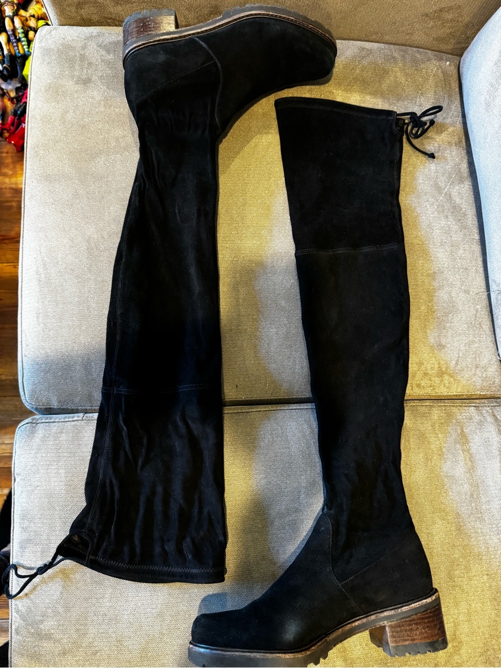 Stuart Weitzman Black Over-the-Knee Suede Women’s Boots